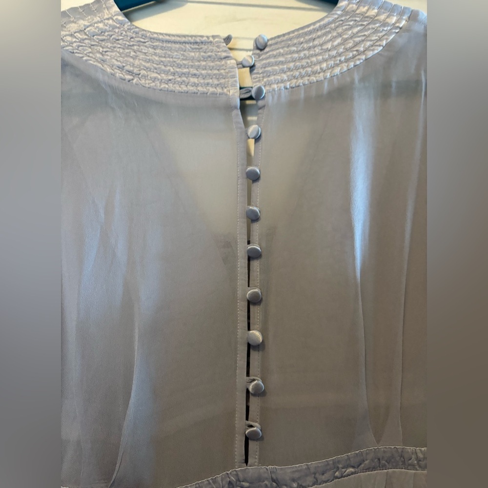 Anthropologie Ghost London Pale Blue Dress with Bell Sleeves - Picture 9 of 12